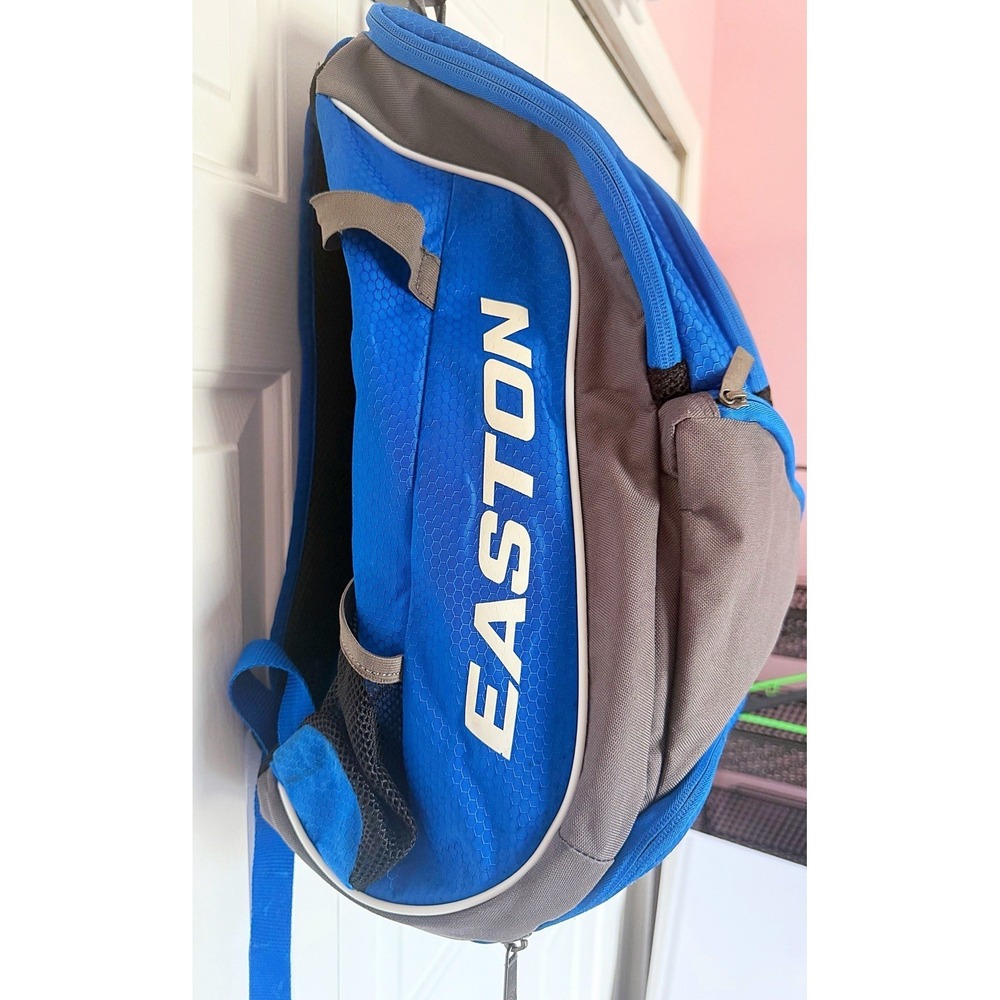 Easton Softball Backpack Blue/Black For Sports Equipment 8" Tall 20" Long - Picture 4 of 12